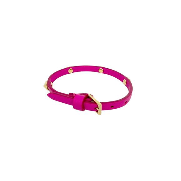 VALENTINO GARAVANI Rockstud Leather Bracelet in Pink - Picture 10 of 11